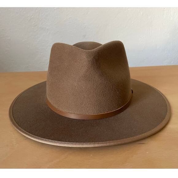 Will + Bear Accessories - NWT Will + Bear Calloway Widebrim Fedora Wool Felt Hat in Tan Size Medium